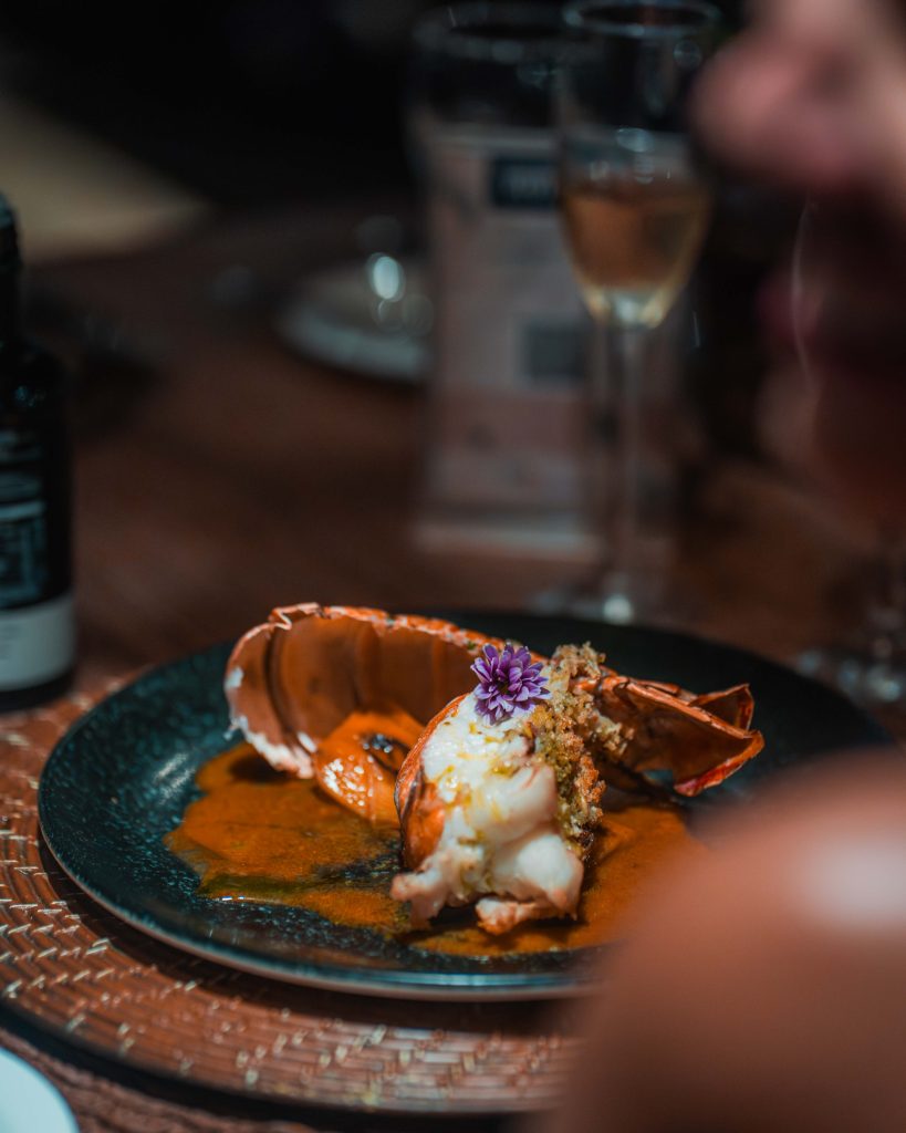 Comida do summerville resort, lagosta