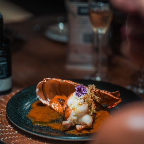 Comida do summerville resort, lagosta